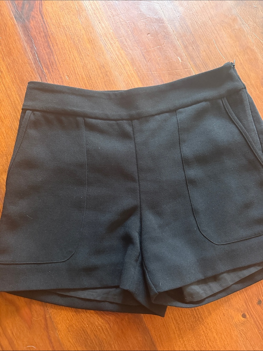Marie Oliver Black High-Rise Tailored Shorts